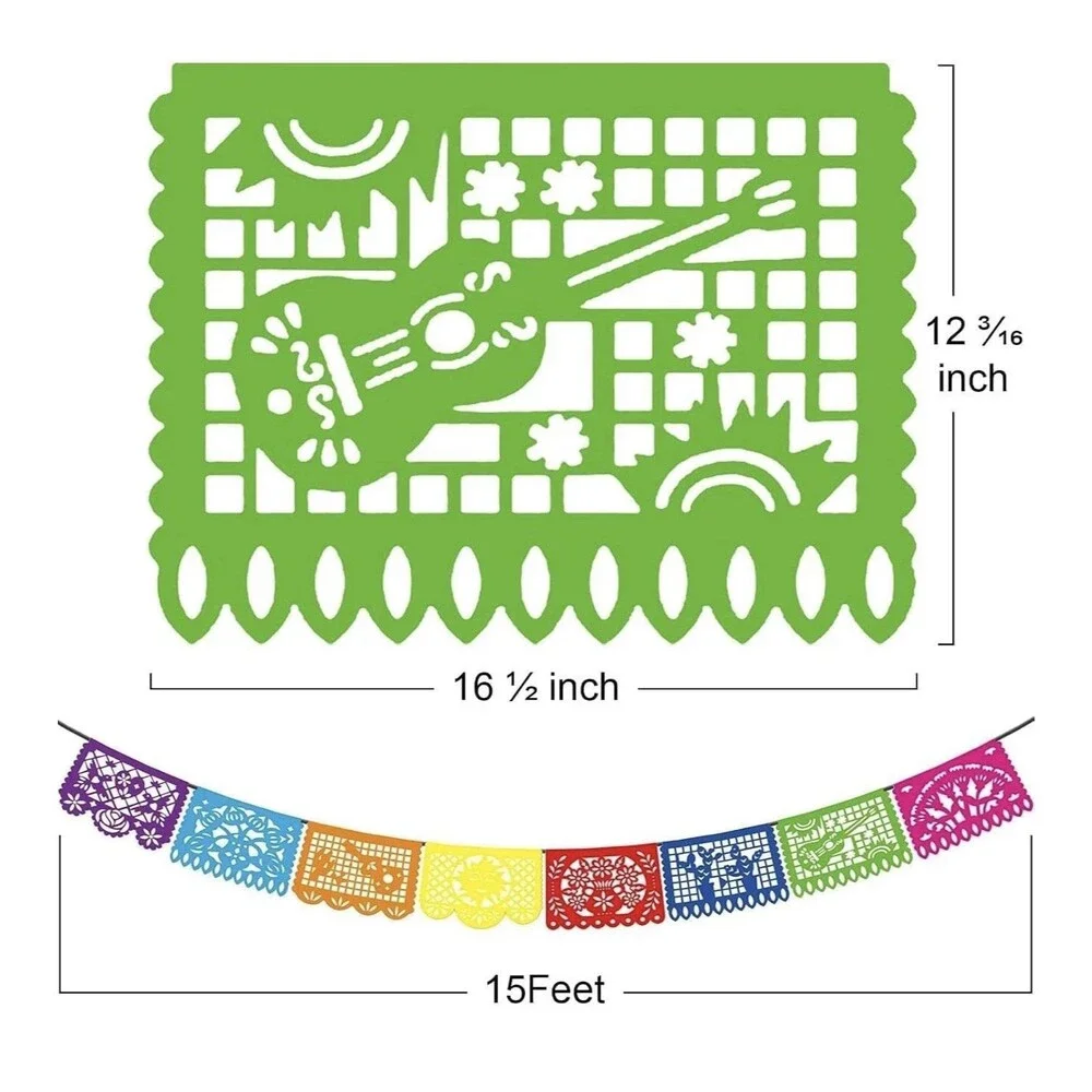 6 Pack Mexican Party Banners Papel Picado Mexicano para Fiesta Decorations 82...